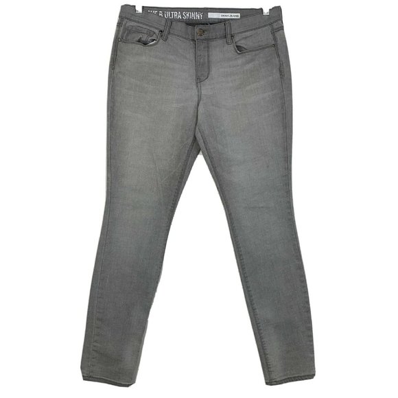 DKNY Jeans Ave B Ultra Skinny Gray‎ Jeans Stretch - Picture 1 of 8
